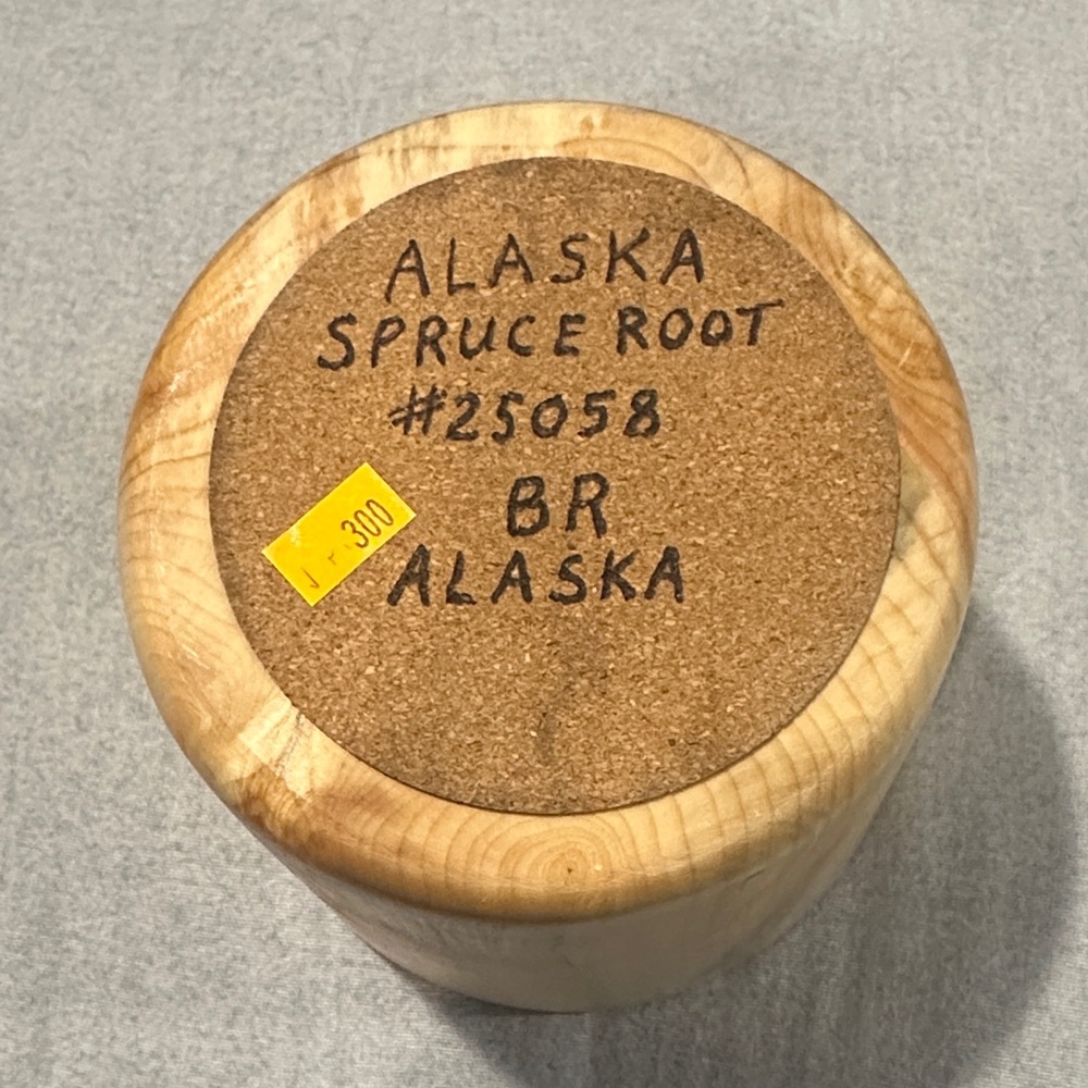 Alaska Spruce Root Wood decorative bowl- Natural Light Wood